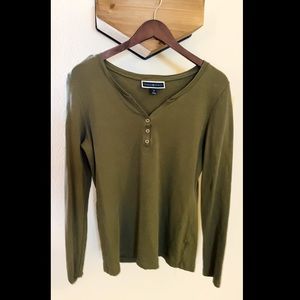 Olive Green Karen Scott Long Sleeve T-Shirt
